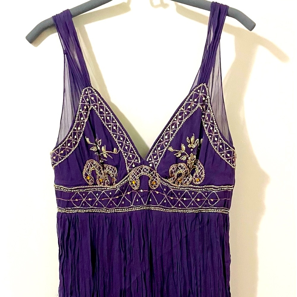 ABS Allen Schwartz purple cocktail dress. - Picture 1 of 14